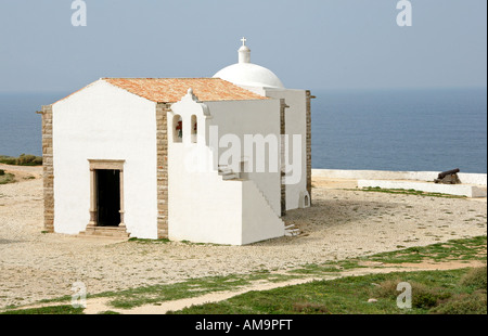 Chapelle de Nossa Sehora de Graca à Ponta de Sagres Algarve Portugal Banque D'Images