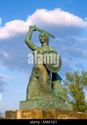 Sirène Monument Varsovie Pologne Banque D'Images