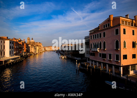 Grand Canal, Venise, Italie, le Ponte della Stazione, station pont, Banque D'Images