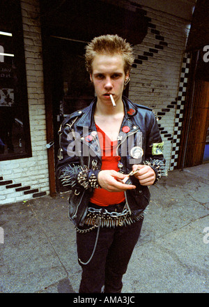 Punk des années 1980 à New York Banque D'Images