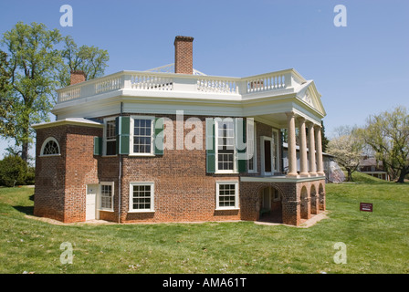 Thomas Jefferson's Poplar Forest, maison de campagne, en Virginie. Banque D'Images