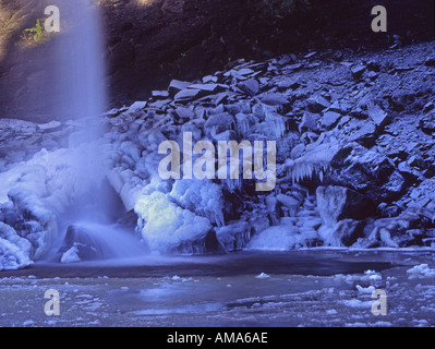 Hardraw Force en hiver Wensleydale Yorkshire Dales Banque D'Images