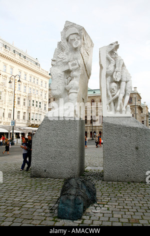 Août 2008 - Monument contre le fascisme de la guerre à l'Albertina Vienne Autriche Banque D'Images