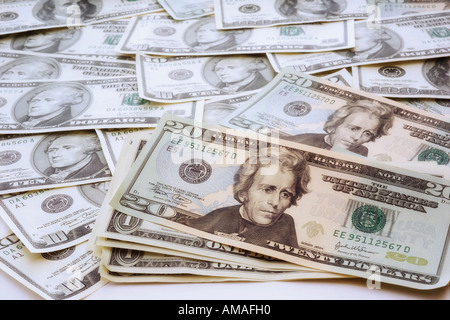 US dollar notes, portrait, close-up Banque D'Images