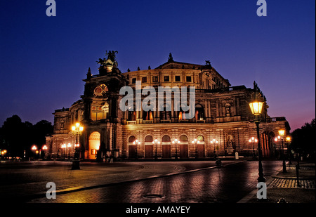 L'Opéra Semper Semperoper Dresde Allemagne Banque D'Images