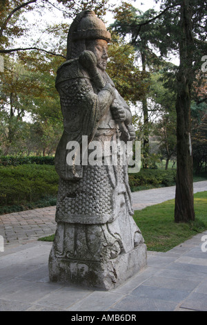 Avenue de statues en pierre, Tombeau Ming, Chine Banque D'Images