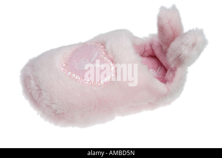 Pink fluffy bunny playboy girls slipper Banque D'Images