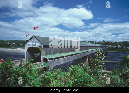 Hartland, le plus long pont couvert du monde 1282 pieds Nouveau-brunswick Canada Banque D'Images