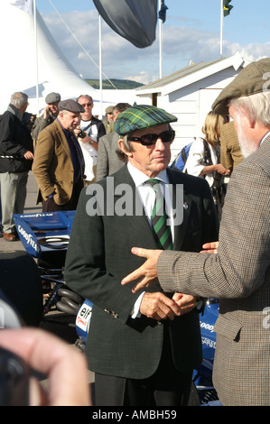 Sir Jackie Stewart interviewés à Goodwood Banque D'Images