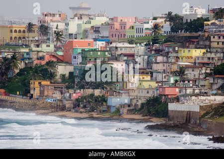 Immobilier à Old San Juan, Puerto Rico près de Fort El Morro Banque D'Images