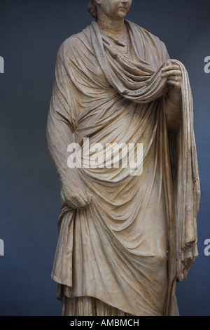 Détail d'une princesse de la famille Julio-claudiens statue, Musée du Vatican, Italie Banque D'Images