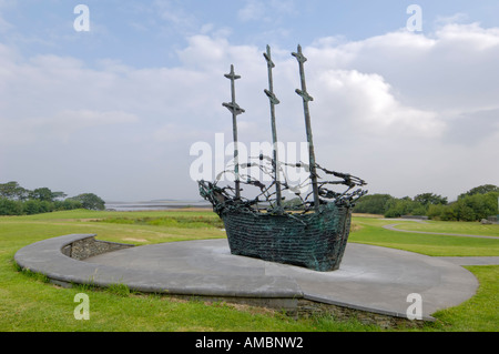 National Famine Monument, commémorant 150 e anniversaire de la Famine irlandaise, Murrisk, près de Westport, Comté de Mayo, Irlande Banque D'Images