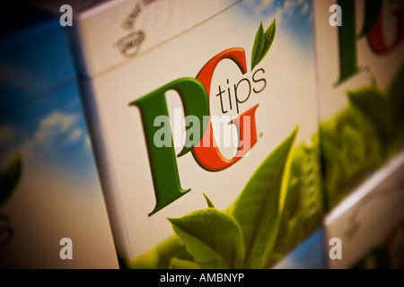 Sachets de thé PG Tips PG Tips est une marque d'Unilever Banque D'Images