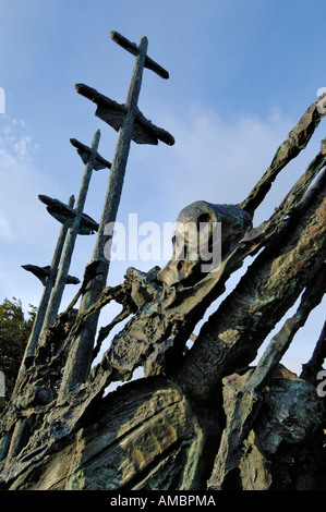 National Famine Monument, commémorant 150 e anniversaire de la Famine irlandaise, Murrisk, près de Westport, Comté de Mayo, Irlande Banque D'Images