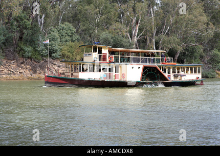 Des bateaux à vapeur à aubes fierté de la Murray, d'une croisière sur la rivière Murray à proximité de Echuca, Victoria, Australie Banque D'Images