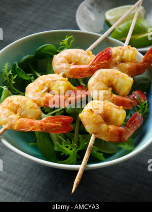 Crevettes Curry barbecue Banque D'Images