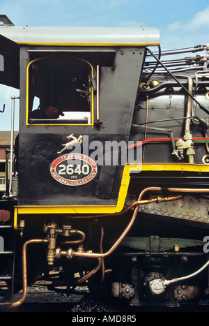 Moteur à vapeur de Knysna TOOTSIE dans la gare l'Outeniqua Choo Tjoe Class 19D aucune locomotive à vapeur 2640 Détail côté cabine Banque D'Images