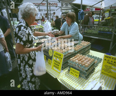 Farmers Market stall dans Louth Lincolnshire marché Banque D'Images