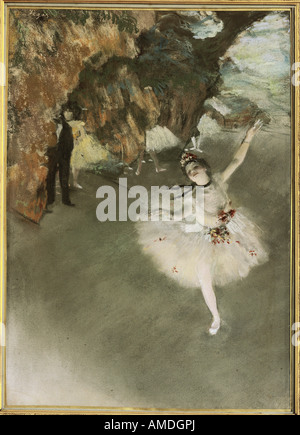 'Fine Arts, Degas, Edgar (1834 - 1917), 'La star', 1877/1878, pastel, Musée d'Orsay, Paris, "La danseuse du théâtre", en français