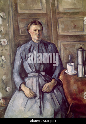 'Fine Arts, Cézanne, Paul (1839 - 1906), peinture, 'Femme avec coffee pot', vers 1890 - 1895, huile sur toile, Musée d'Orsay, doe Banque D'Images