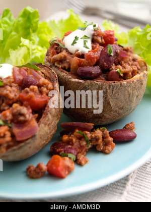 Chili con Carne Pommes Banque D'Images