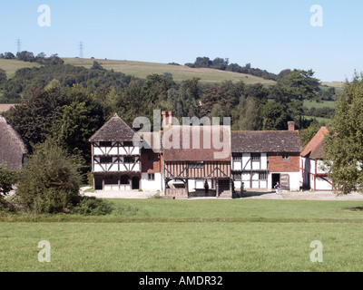 Singleton Chichester Weald et Downland Open Air Museum ont érigé des bâtiments vernaculaires historiques West Sussex Angleterre Royaume-Uni Banque D'Images