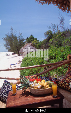 Tanzanie Zanzibar Vue de Kiwenga Beach sur la côte est Banque D'Images