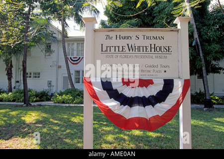 USA Florida Florida Keys le Harry S Truman Little White House au centre-ville de Key West en Floride Banque D'Images