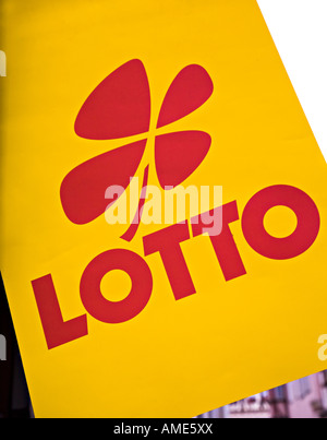Lotto sign in street Allemagne Banque D'Images