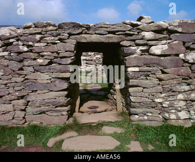 Entrée de 'âge de fer' fort de dunbeg, fahan, péninsule de Dingle, comté de Kerry, Irlande (Irlande). Banque D'Images