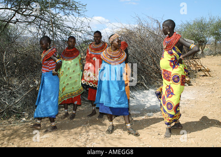 Les femmes Samburu, Kenya, Samburu np Banque D'Images