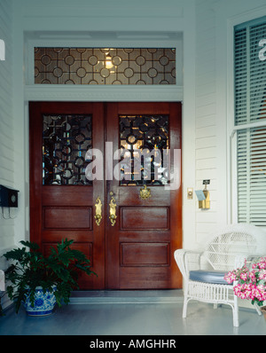 Deux Meeting Street Inn vers 1892. Ce manoir de style Queen Anne donne sur la batterie dans la ville historique de Charleston, Caroline du Sud, USA Banque D'Images