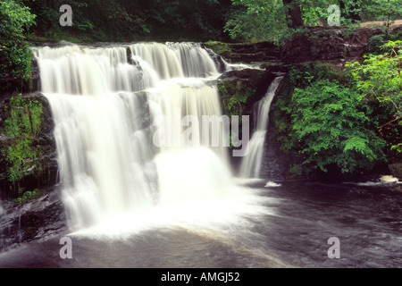 Cascade sgwd pannwr y sur la rivière mellte la chute du fuller de Galles U K Banque D'Images