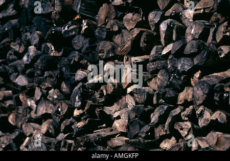 Un tas de bois dans Kigwema village près de Kohima, Nagaland, Inde. Banque D'Images