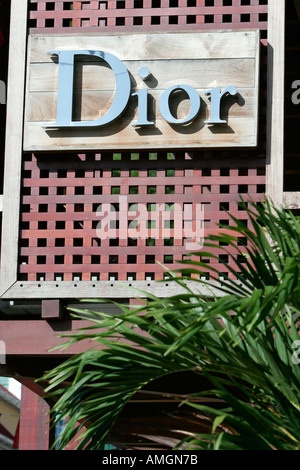 Boutique Dior signer Gustavia St Barts Banque D'Images