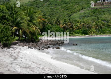 Plage déserte St Barth Banque D'Images