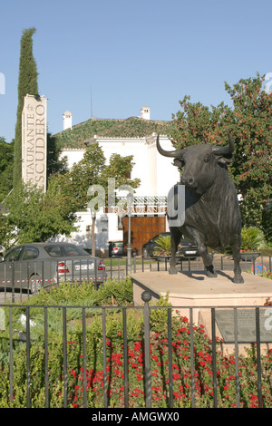 Statue de taureau Ronda Espagne Banque D'Images