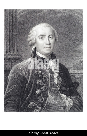 GEORGES LOUIS LECLERC Comte de Buffon naturaliste français 1788 1707 biologiste mathématicien cosmologiste auteur sélection naturelle Banque D'Images