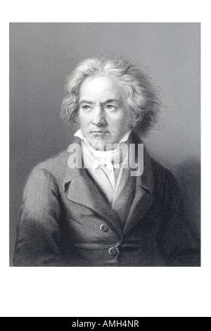 Ludwig van Beethoven 1770 1827 compositeur pianiste virtuose romantique classique compositeurs influents respecté progressive sourds audition Banque D'Images