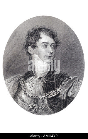 George Augustus Frederick IV Roi Royaume-Uni Grande-Bretagne Irlande 1762 Hanovre 1830 a jugé le Prince Régent Guerres napoléoniennes stu Banque D'Images