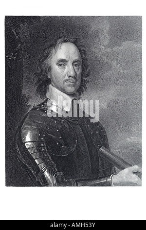 Oliver Cromwell 1599 1658 soldat anglais plus parlementaire principal commandant militaire des forces canadiennes leader politique Angleterre repub Banque D'Images