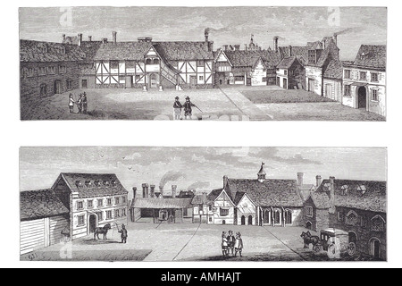 1660 arundel house Strand Moyen-Âge Évêques Baignoire Wells Royal Society town house palace Tamise St Clement Danes cour yar Banque D'Images