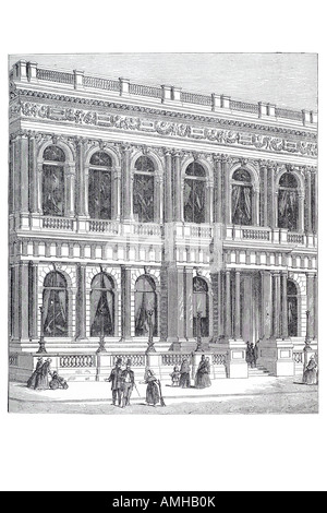 1870 Carlton club privé Club haute société mesdames messieurs société divertissement façade Londres Centre Ville urbain royal L Banque D'Images