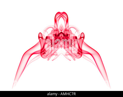 Résumé de la fumée rouge Banque D'Images