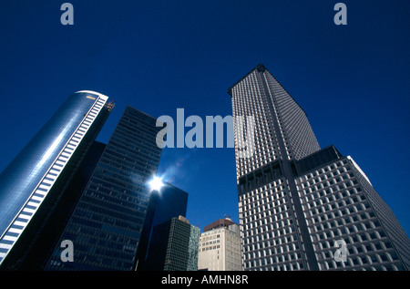 New York Usa le centre-ville de Manhattan à partir de Battery Park Banque D'Images
