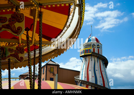 Fête foraine manèges de la jetée de Brighton Brighton England UK Banque D'Images