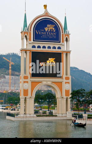 Inscrivez-gondole au Venetian Hotel and Casino à Macao Banque D'Images