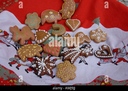 La décoration traditionnelle de cookies de Noël République Tchèque Banque D'Images