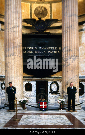 Pantheon Rome Italie tombe du roi Vittorio Emanuele II Banque D'Images
