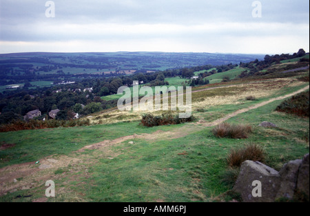 Ilkley Moor, West Yorkshire, Royaume-Uni Banque D'Images
